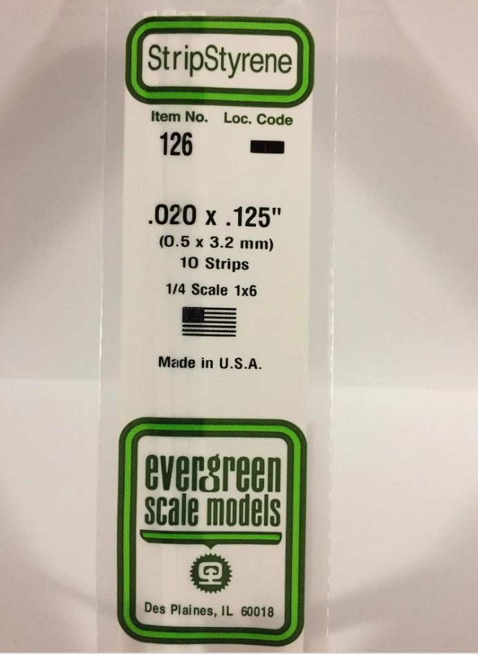 Stripstyrene White .5X3.2Mm 10