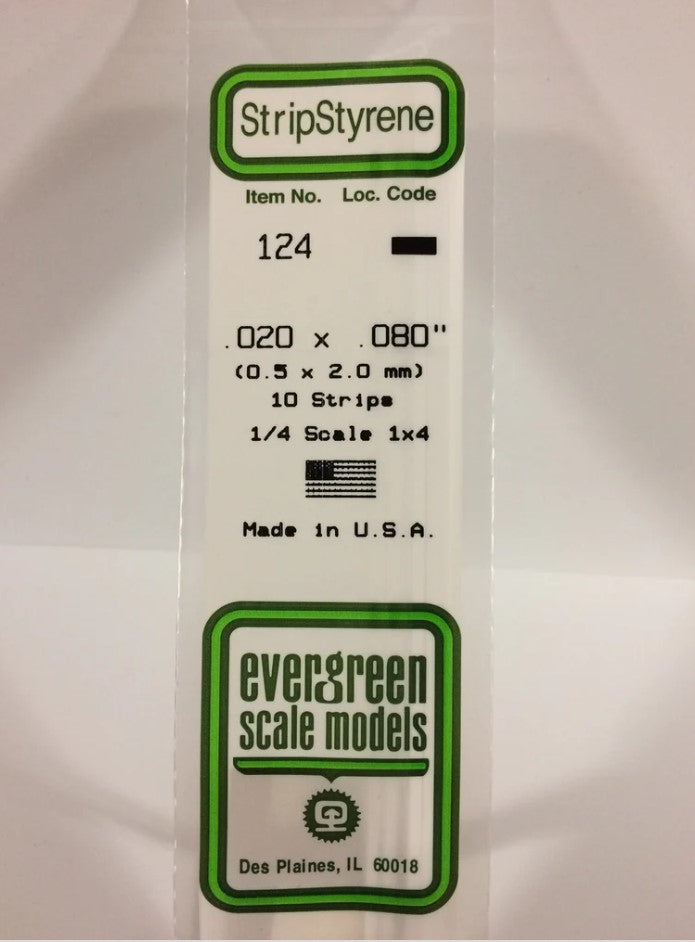 Stripstyrene White .5X2Mm 10