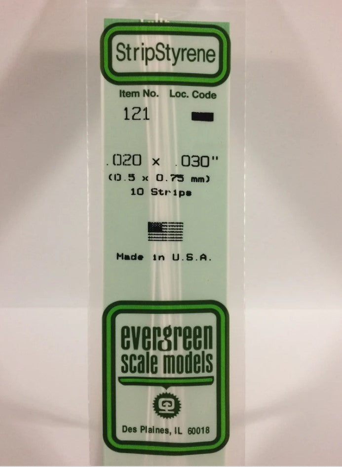 Stripstyrene White .5X.75Mm 10