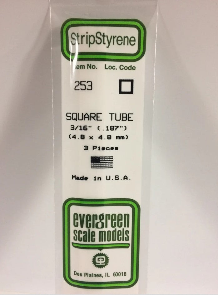 Square Tube 35cm Long 4.80mm pkt3