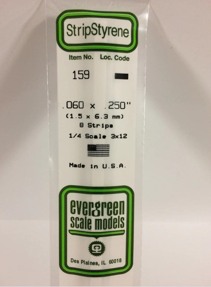 Stripstyrene White1.5X6.3Mm 8