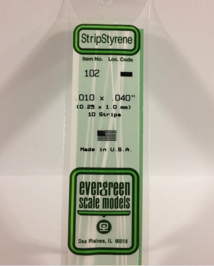 Stripstyrene White.25X1Mm 10