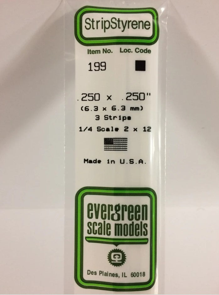 Stripstyrene White 6.3Mm Sq 3
