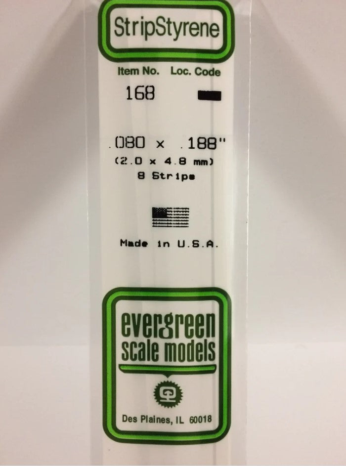 Stripstyrene White 2X4.8Mm 8