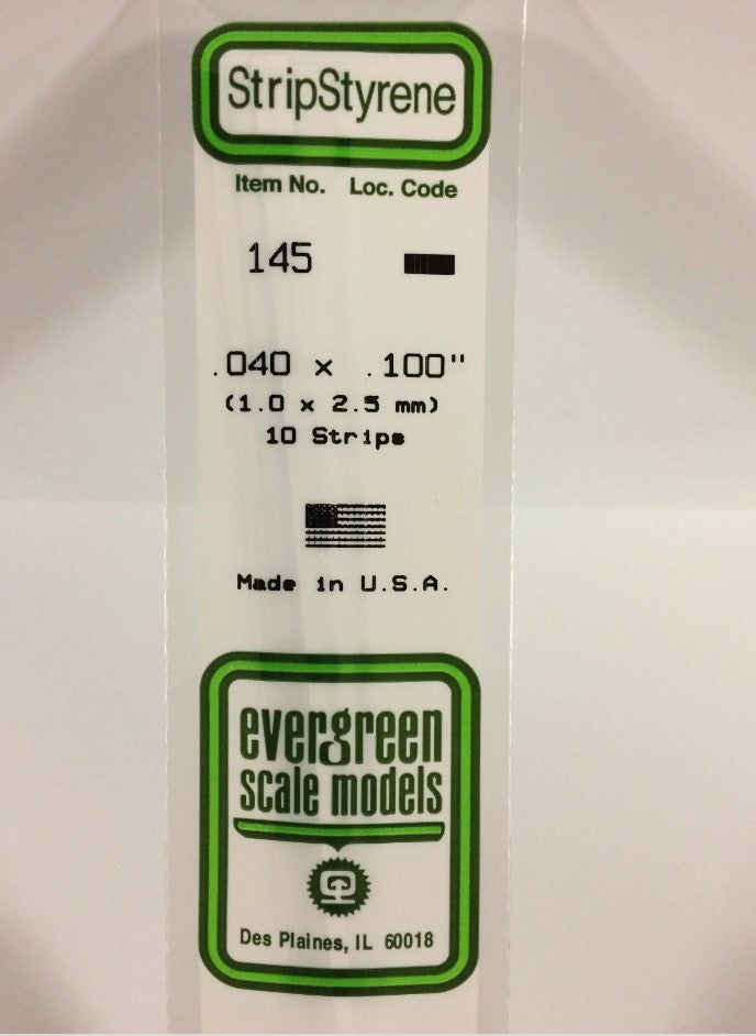 Stripstyrene White 1X2.5Mm 10