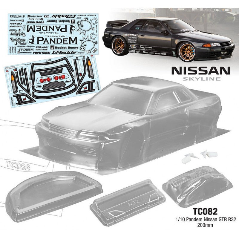 Team C 1/10 Nissan R32 GTR  R32 Pandem Decal Sheet