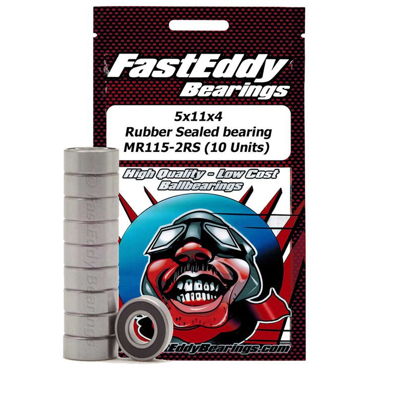 FastEddy  5x11x4 (10) Rubber Sealed Bearings