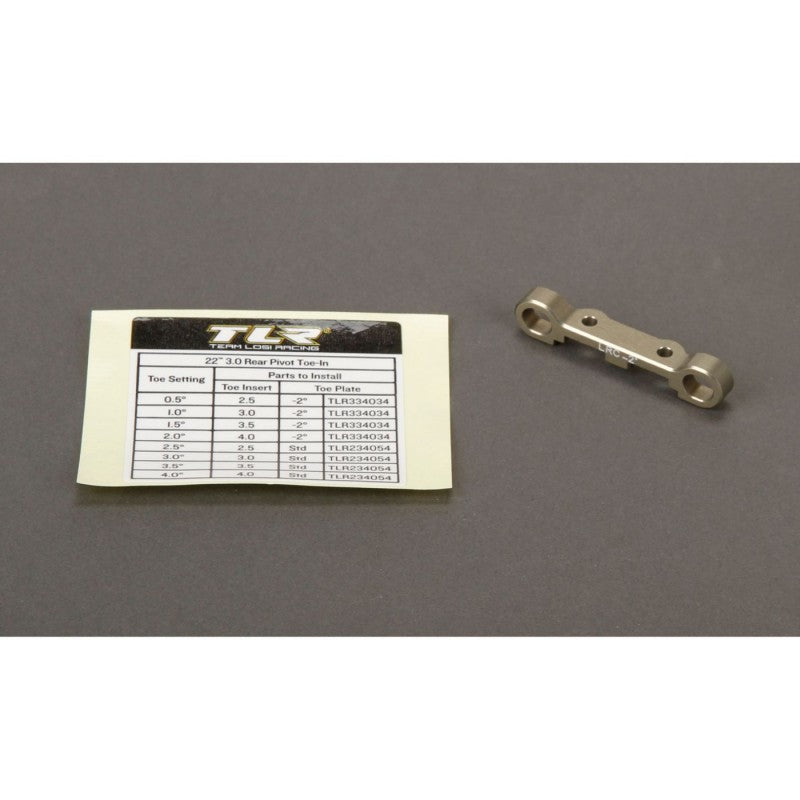 TLR Rear Toe Plate -2d LRC 22 3.0