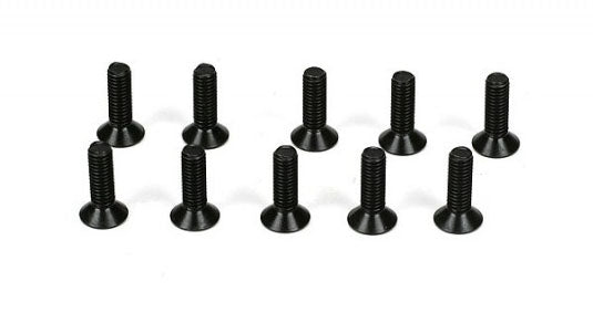 Team Losi Flathead Screw, M3 x 10mm (10)