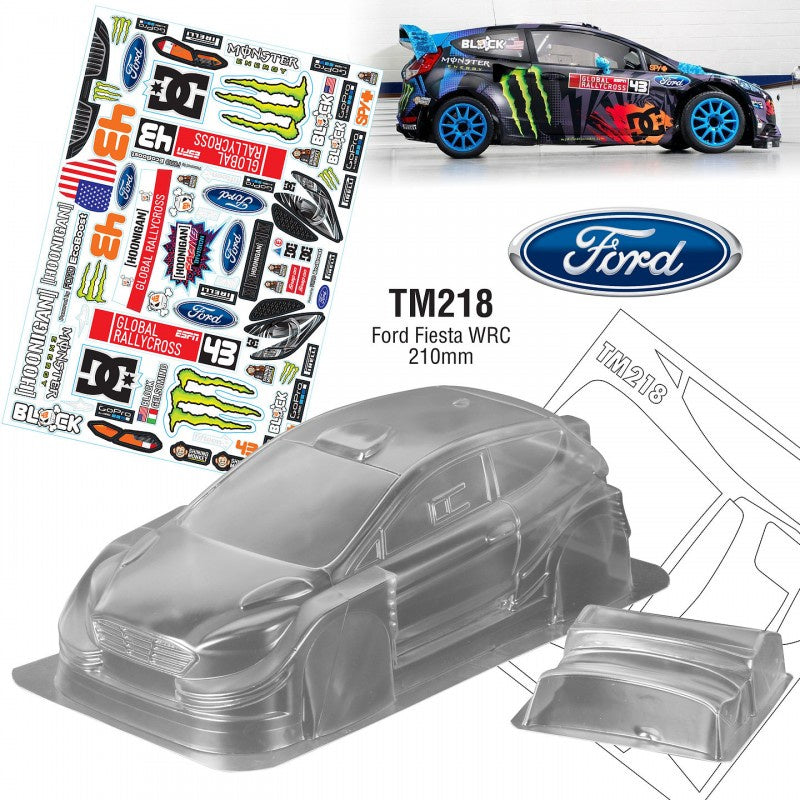 Team C 1:10 Mini Ford Fiesta WRX Clear Body M Chassis