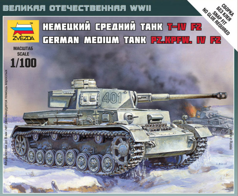 Zvezda 1:100 Panzer IV Ausf. F2