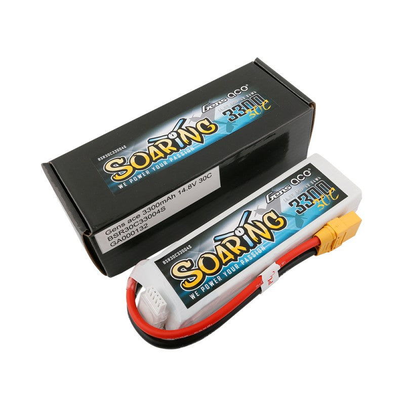 Gens Ace 3300mah 4S 30C Soaring Series Lipo XT90