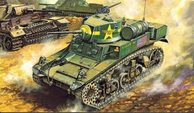Academy 1:35 M3A1 Stuart Lt Tank