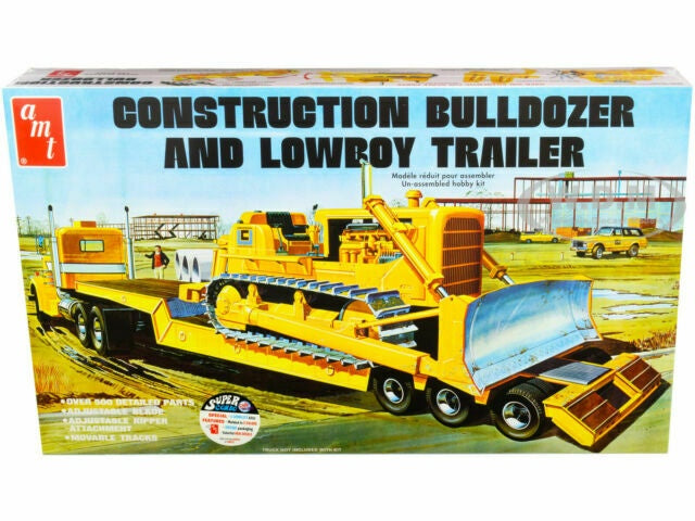 AMT 1:25 Lowboy Trailer w/ Bulldozer