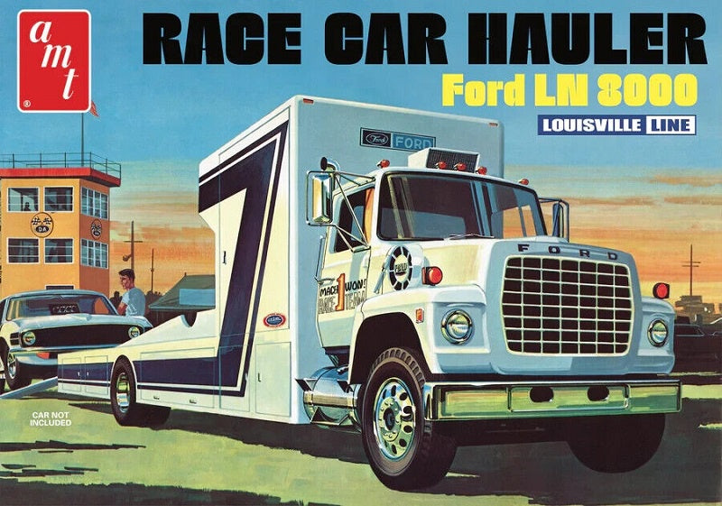 AMT 1:25 Ford LN8000 Race Car Hauler