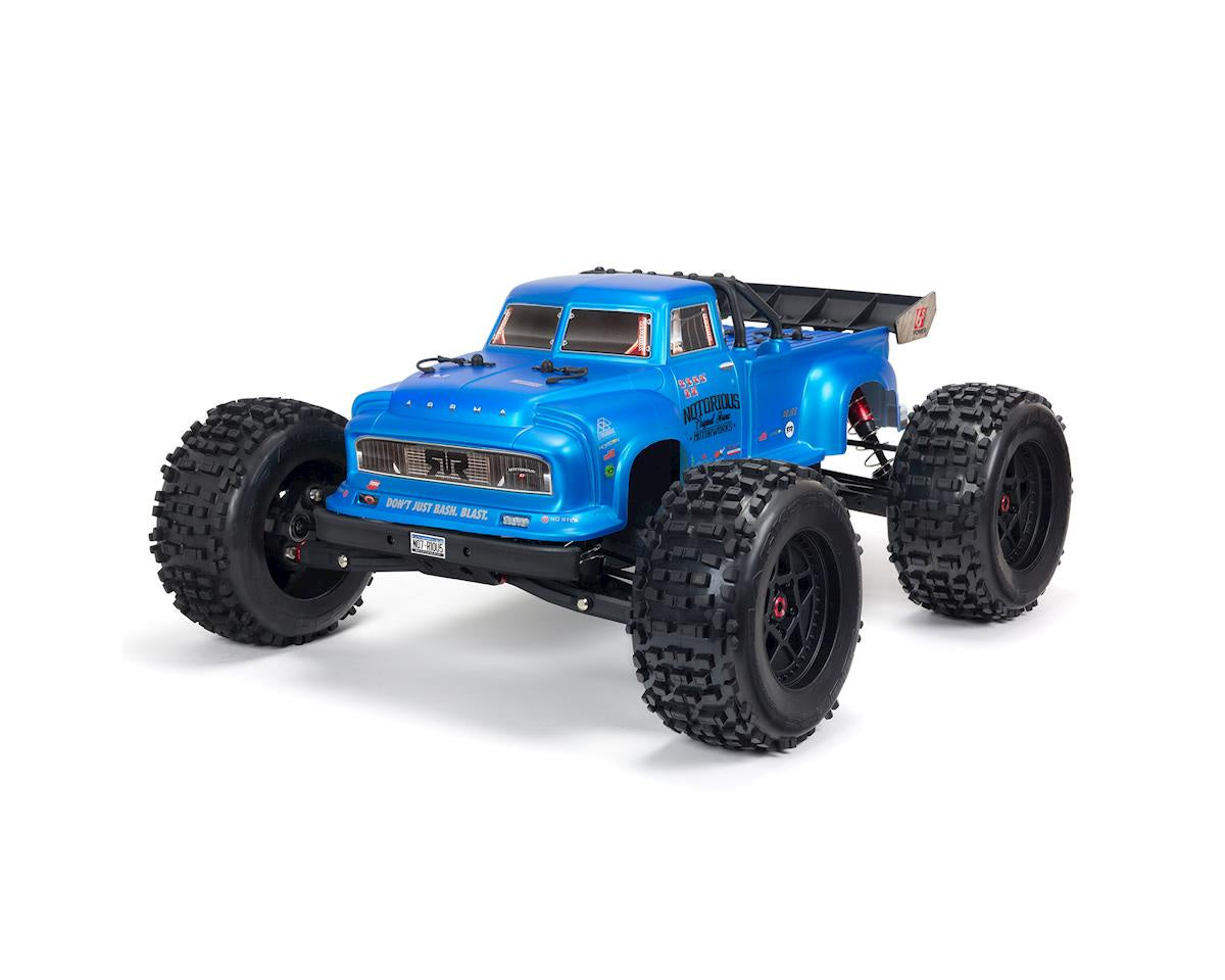 Notorious 6s BLX 1/8 4wd Stunt Truck RTR 60+ MPH Blue by ARRMA