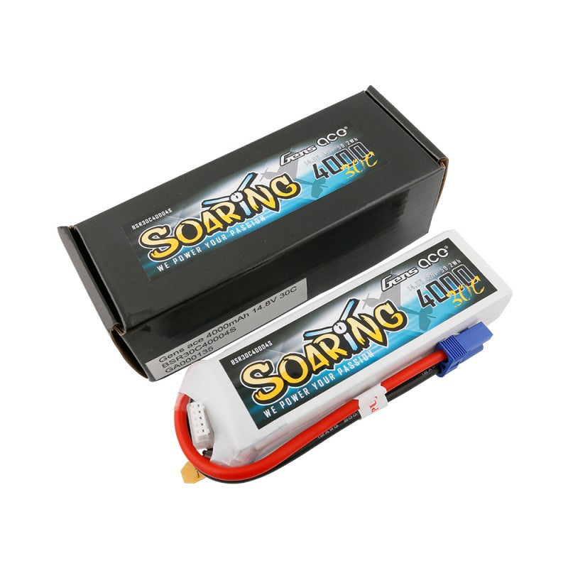 Gens Ace 4000mah 4s 30c EC5 Soaring Lipo Battery