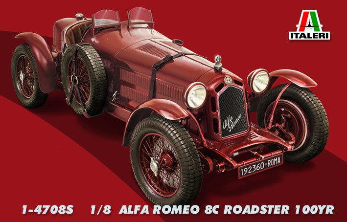 ITALERI 1/12 ALFA ROMEO 8C ROADSTER 100YR