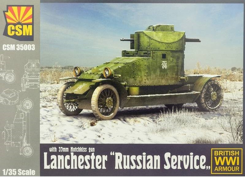 CSM 1:35 WW1 Lanchester Russian Service w/ 37mm Hotchkiss Gun