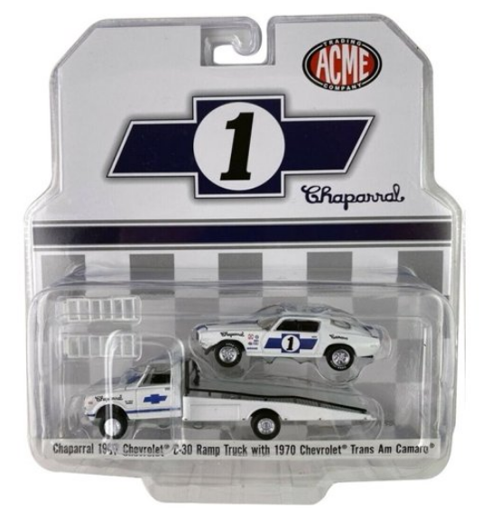 ACME 1:64 1967 Chev C-30 Ramp Truck w/Chaparral T/A Camaro