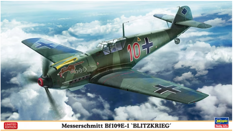 Hasegawa 1:48 Messerschmitt Bf109E-1 Blitzkrieg