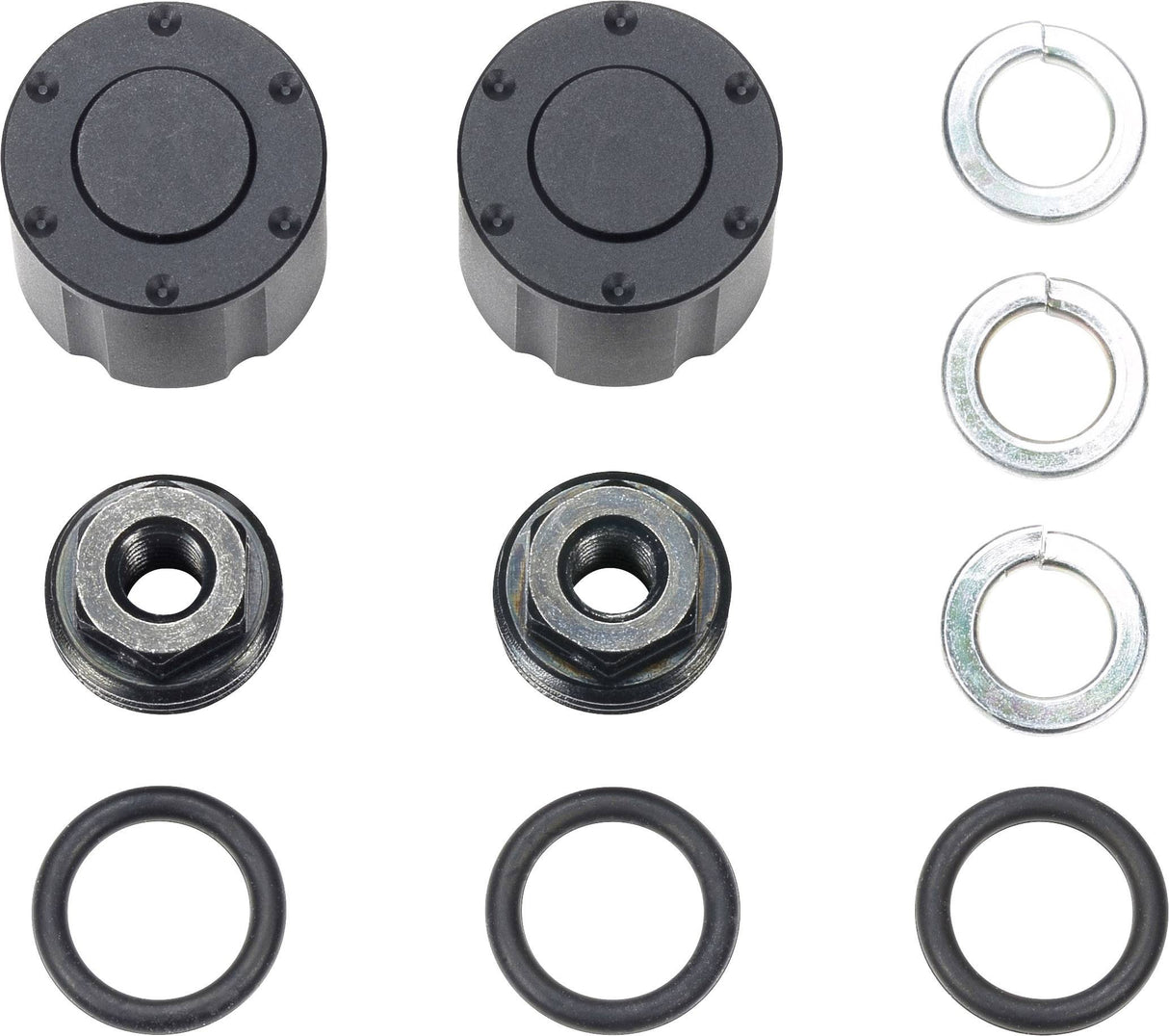 Tamiya Hub Nuts for Dual Wheels Black (2)