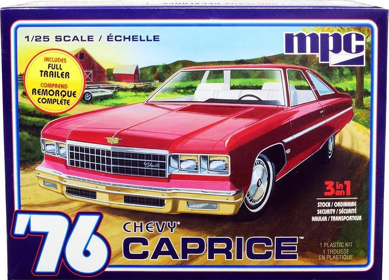 MPC 1:25 1976 Chevy Caprice w/ Trailer