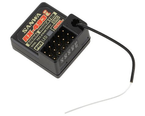 Sanwa RX-493i M17/MT-5 2.4GHz 4-Channel FHSS-5 Telemetry Receiver