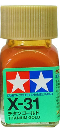 Tamiya X-31 Enamel 10ml Titanium Gold