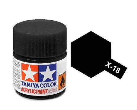 Tamiya X18 Acrylic 10ml Semi Gloss Black