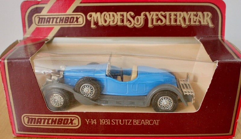 Matchbox MOY Y-14 1931 Stutz Bearcat Blue/Grey
