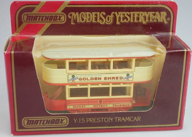 Matchbox MOY Y-15 Preston Tramcar Golden Shred