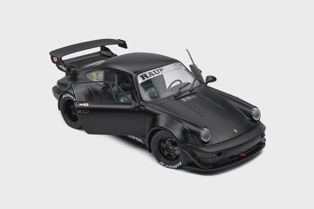 Solido 1:18 2016 Porsche W/RWB Body Kit Darth Vader Black