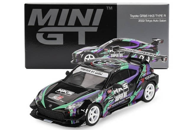 MiniGT 1:64 Toyota GR86 HKS Type R 2022 Tokyo Auto Salon