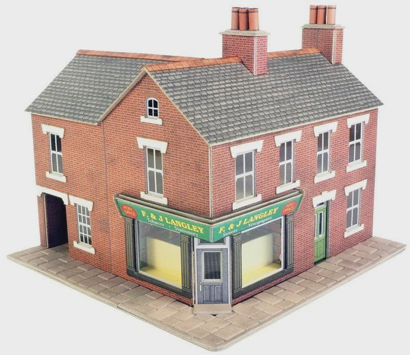 Metcalfe OO/HO Corner Shop Red Brick Style