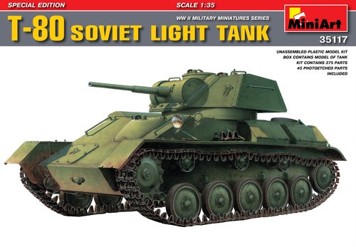 Miniart 1:35 T-80 Soviet Light Tank Special Edition (LW)