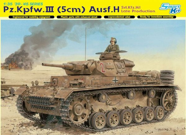 Dragon 1:35 Panzer III (5cm) Ausf. H Sd.Kfz.141 Late Prod.