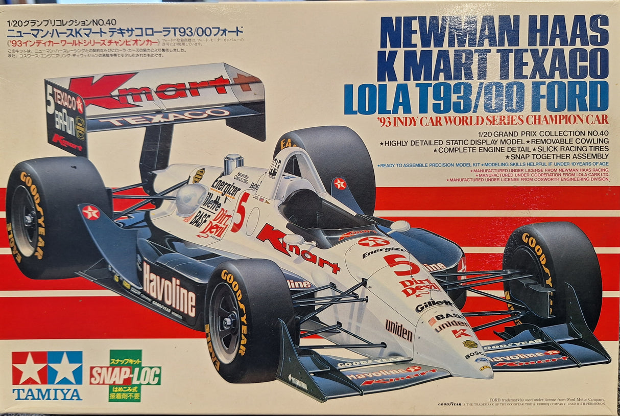 *Vintage* Tamiya 1:20 Newman Haas Kmart Texaco Lola T93/00 Ford