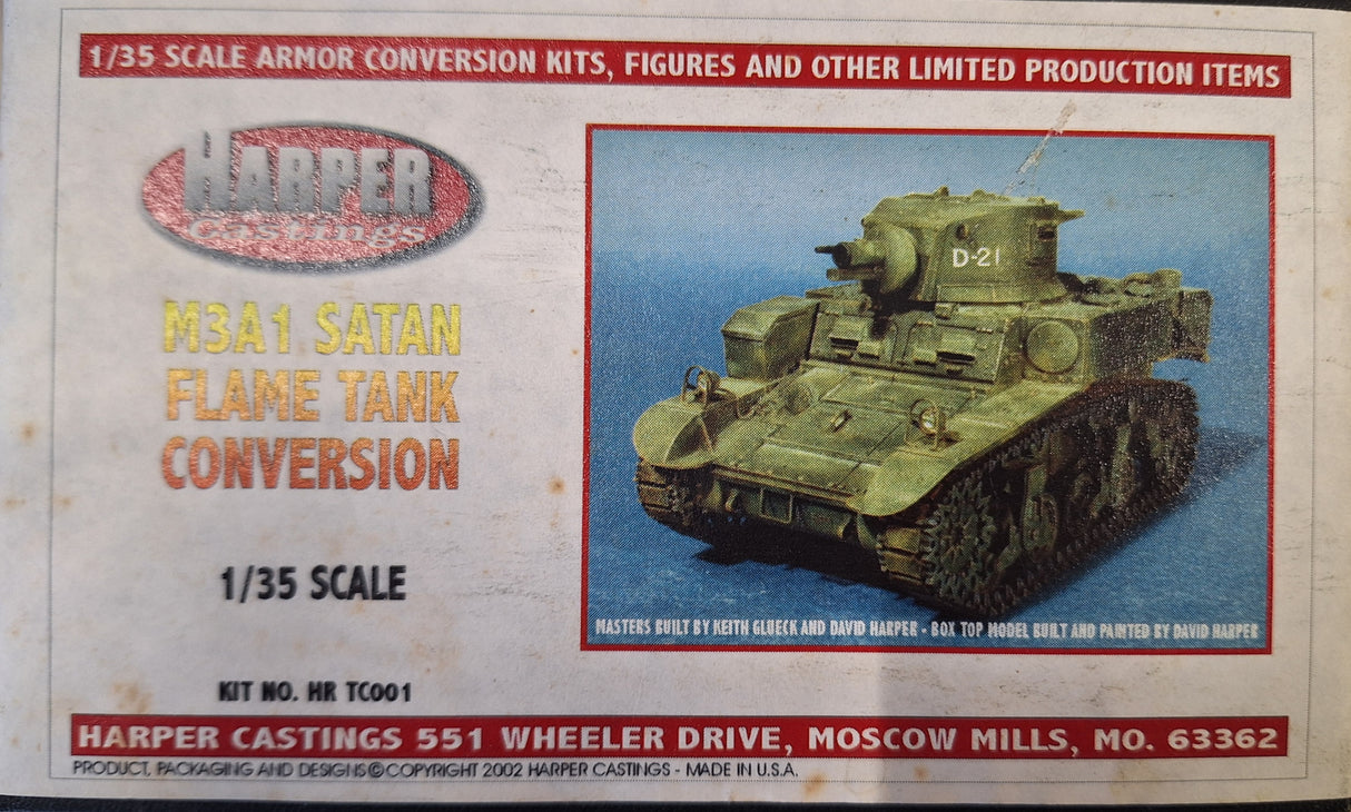 Harper 1:35 M3A1 Satan Flame Tank Resin Conv. Kit