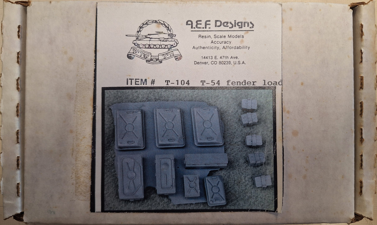 AEF 1:35 T-54 Fender Load Resin Addons