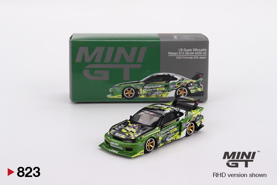 MiniGT 1:64 Nissan LB-Super Silhouette S15 SILVIA #555 V2 2024 Formula Drift Japan