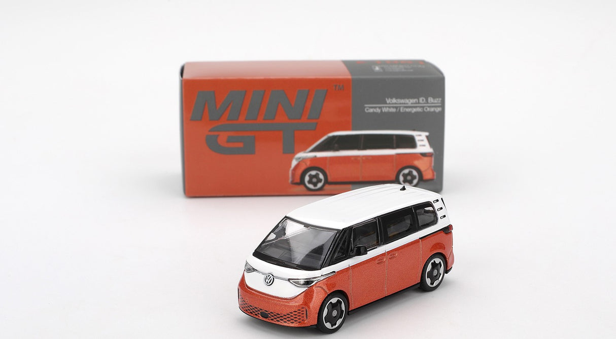 MiniGT 1:64 Volkswagen ID.Buzz Candy White / Energetic Orange