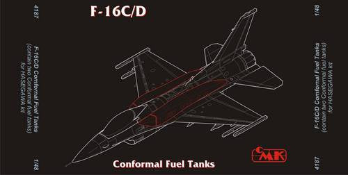 CMK 1:48 F-16C/D Conformal Fuel Tanks Resin Conv. Set (LW)