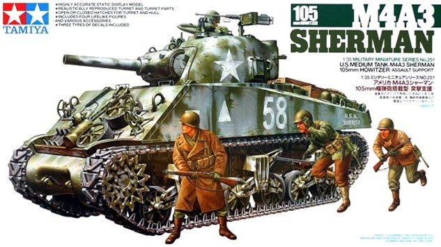 Tamiya 1:35 M4A3 Sherman 105mm Howitzer