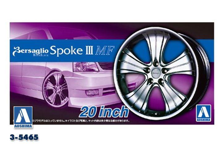 AOSHIMA #74 RIMS & TIRES “BERSAGLIO SPORK3 20”
