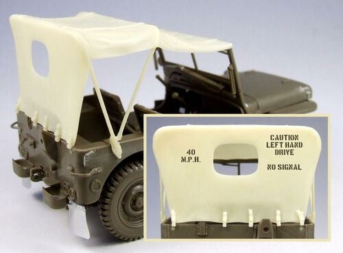 The Bodi 1:35 WW2 Willys Jeep Tarp Set & Masking Film Resin Upgrade