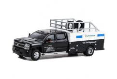 GL 1:64 '18 Chevy Silverado 3500 Dually Tyre Service Truck Black