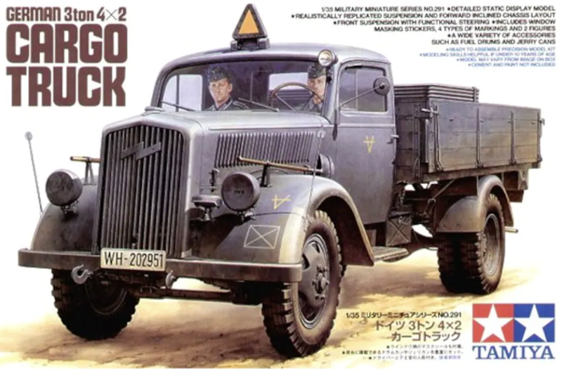 Tamiya 1:35 German 3ton 4x2 Cargo Truck