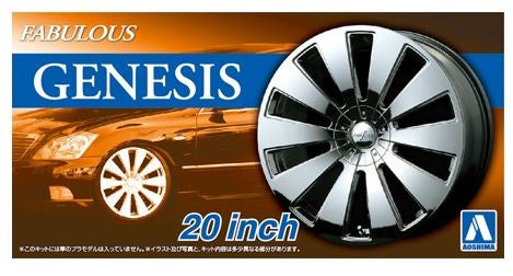 Aoshima 1:24 20 Inch Fabulous Genesis Rims/Tyres (4)