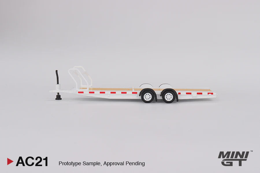 Mini GT 1:64 Dual Axle Trailer Type C White